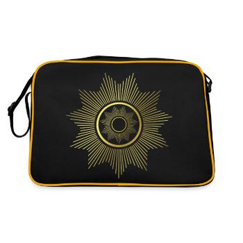 Rays - Graphics - Graphic Design - Geometry - Retro Bag - black/gold - Back