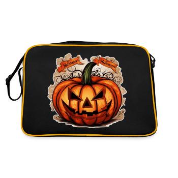 Halloween: Big Pumpkin - Sac Retro - noir/or - Dos