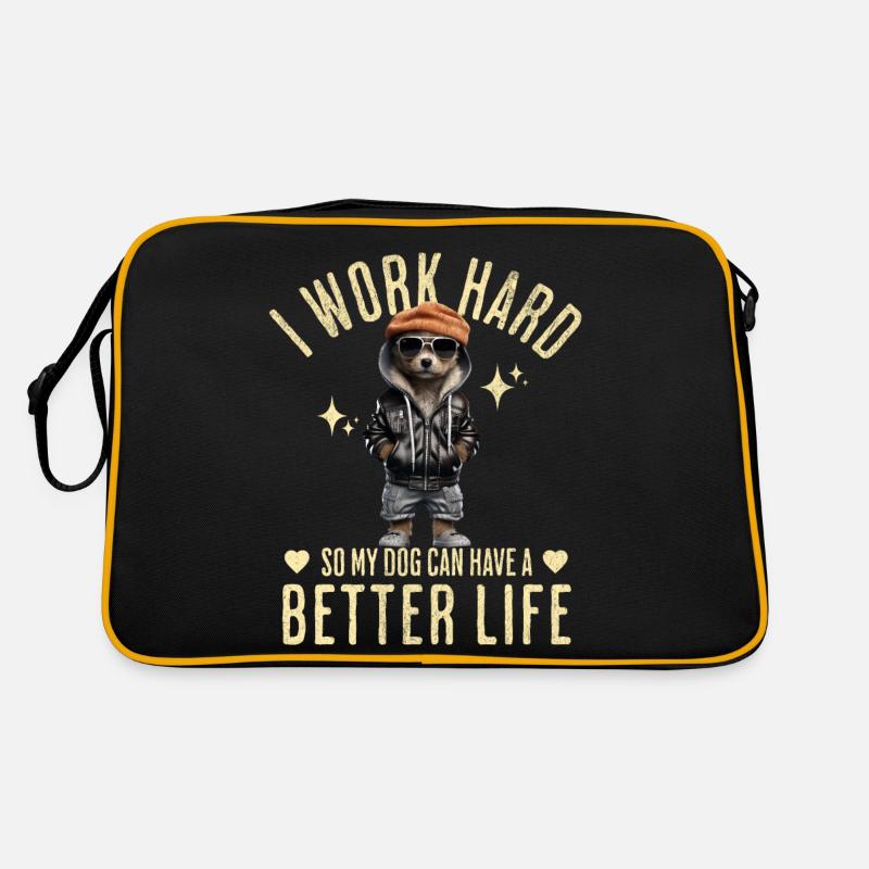 Hund Hunde Lustiger Spruch Retro Tasche