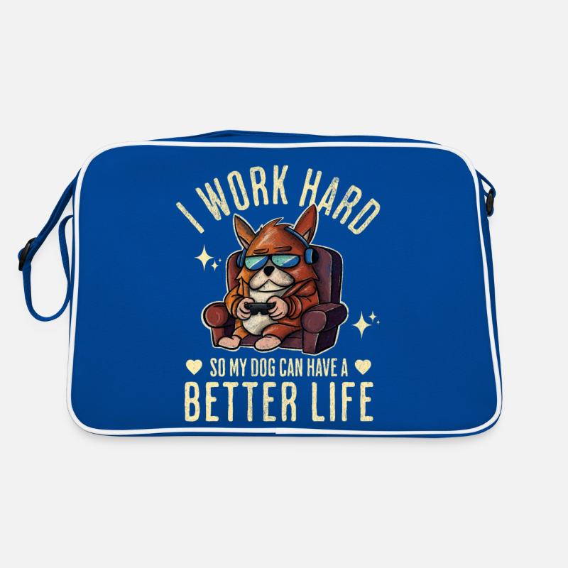 Chien Chiens Drôle Dire Sac Retro