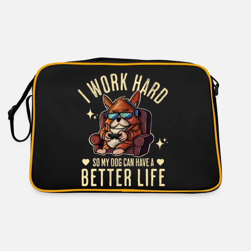 Hund Hunde Lustiger Spruch Retro Tasche