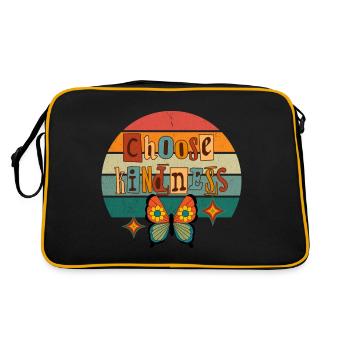 CHOOSE KINDNESS Retro Sunset Butterfly - Retro Bag - black/gold - Back