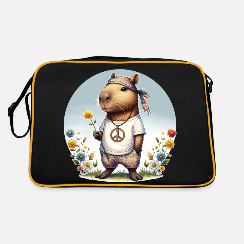 Capybara Hippie Peace Retro Bag