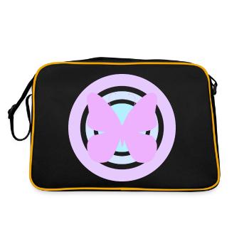 Papillon céleste violet - Sac Retro - noir/or - Dos