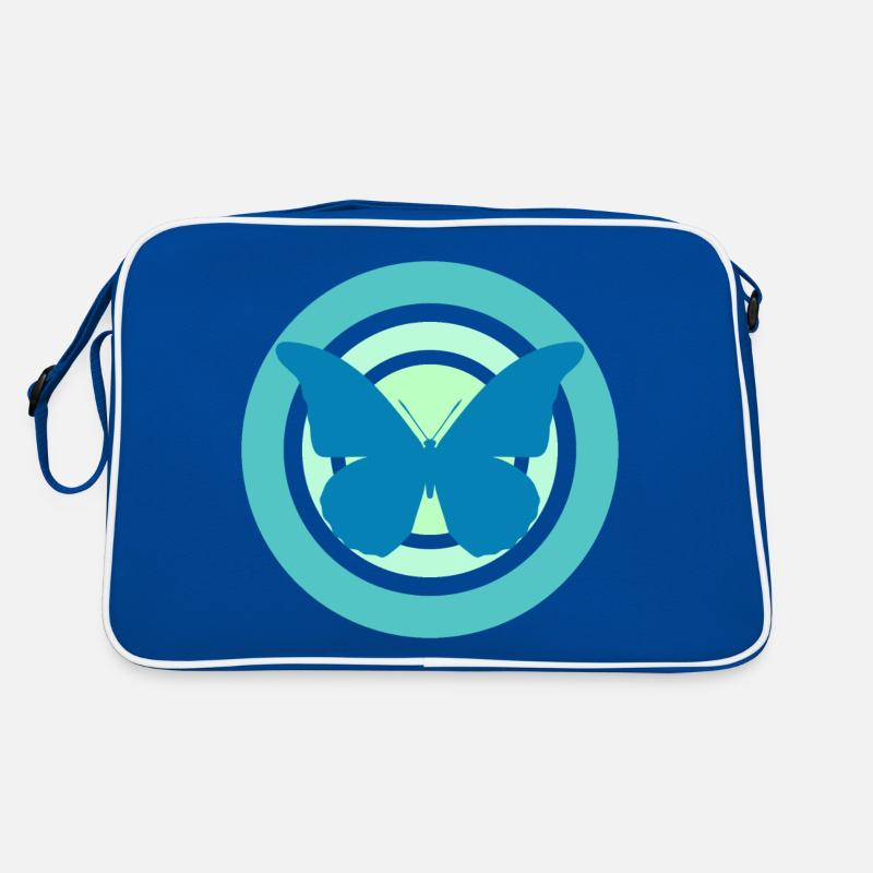 Tons verts papillon Sac Retro