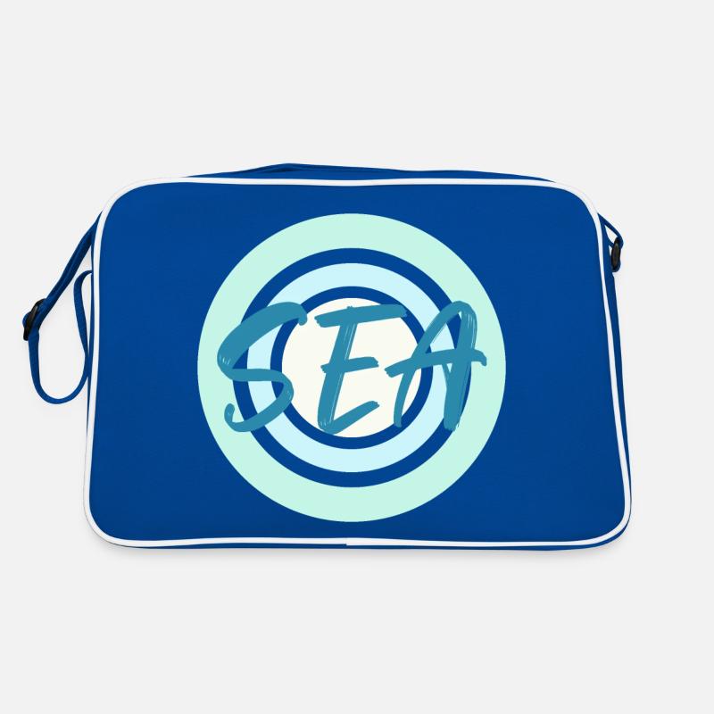 Meeresblau Retro Tasche