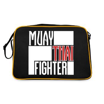 Combattant de Muay Thai - Sac Retro - noir/or - Dos