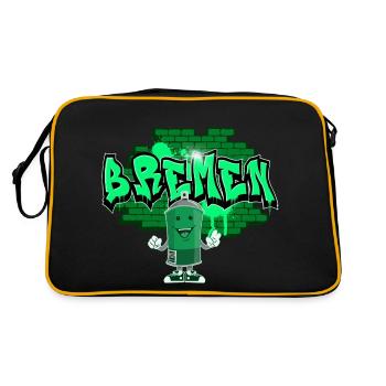 Brême Graffiti - Sac Retro - noir/or - Dos