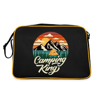 Camping - Retro Tasche - Schwarz/Gold - Hinten