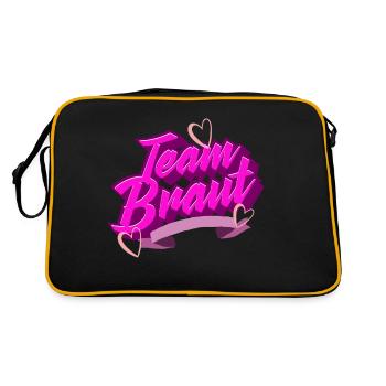 Team Braut - Retro Tasche - Schwarz/Gold - Hinten