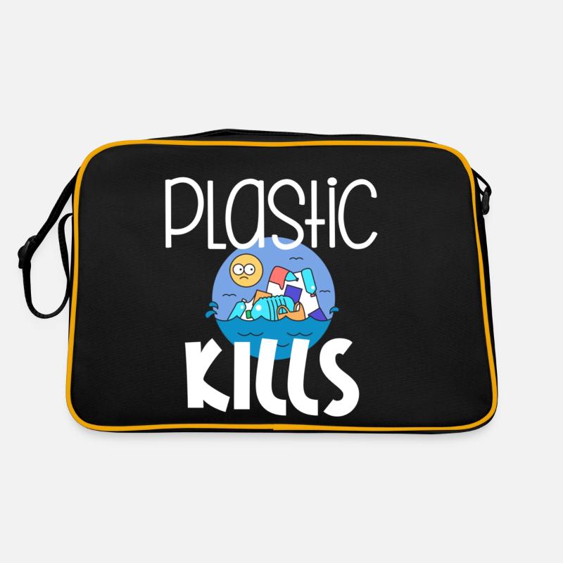 Plastic Kills Environmental Recycling Retro Bag