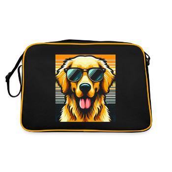 Golden Retriever - Retro Bag - black/gold - Back