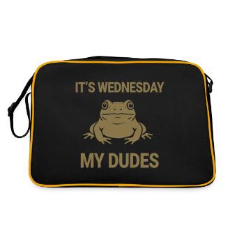 It's Wednesday my dudes - Retro Tasche - Schwarz/Gold - Hinten