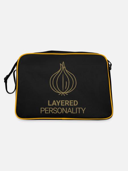 Personnalité stratifiée - Sac Retro - noir/or - Dos