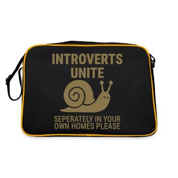 Les introvertis s’unissent ! Séparément dans les maisons personnelles s’il vous plaît - Sac Retro - noir/or - Dos