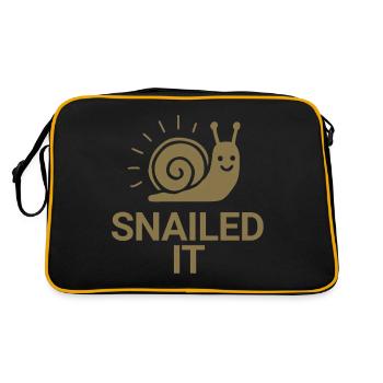 Snailed it - Retro Bag - black/gold - Back