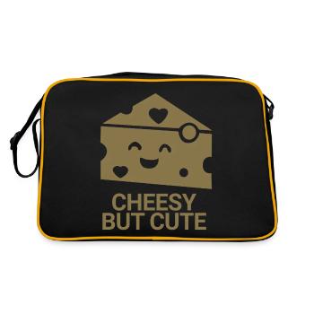 Cheesy but cute - Retro Bag - black/gold - Back