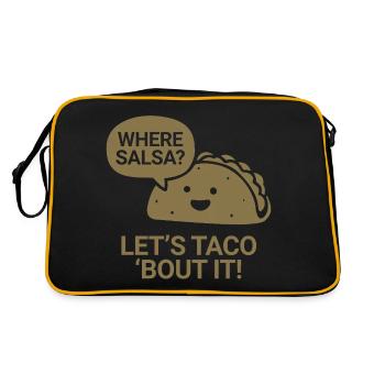 Where salsa? Let's taco 'bout it - Retro Bag - black/gold - Back