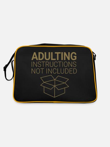 Adulte - Instructions non incluses - Sac Retro - noir/or - Dos