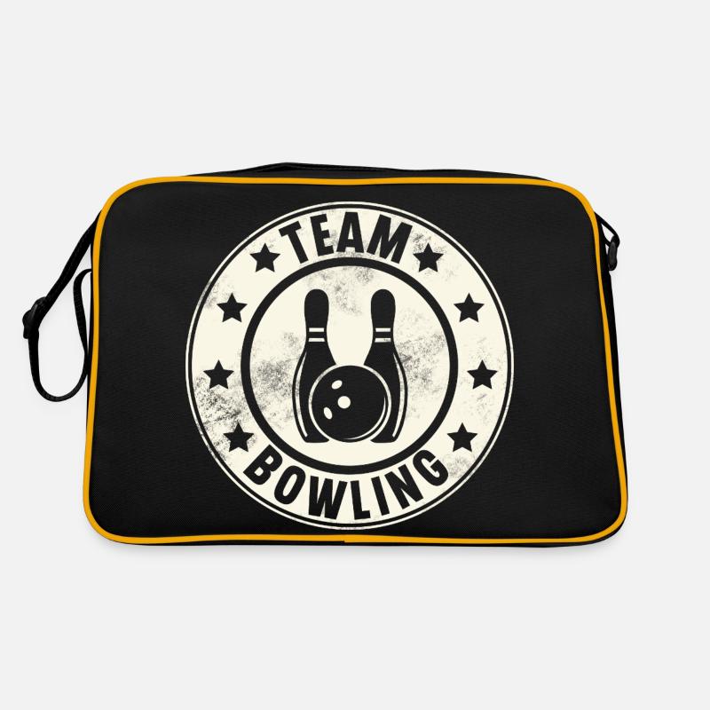 Bowling Team - Retro Tasche - Schwarz/Gold