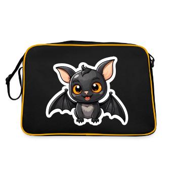 Illustration mignonne de chauve-souris - Sac Retro - noir/or - Dos