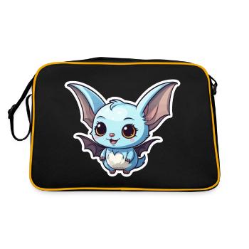 Illustration mignonne de chauve-souris - Sac Retro - noir/or - Dos