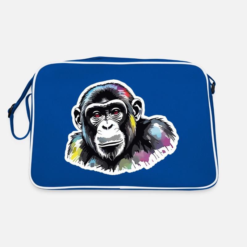 Aquarelles de singe Sac Retro