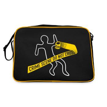 Beware crime zone - Retro Bag - black/gold - Back