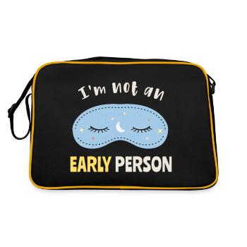Je ne suis pas un lève-tôt - Sac Retro - noir/or - Dos
