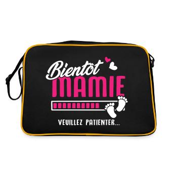 bientôt Mamie veuillez patienter - Sac Retro - noir/or - Dos