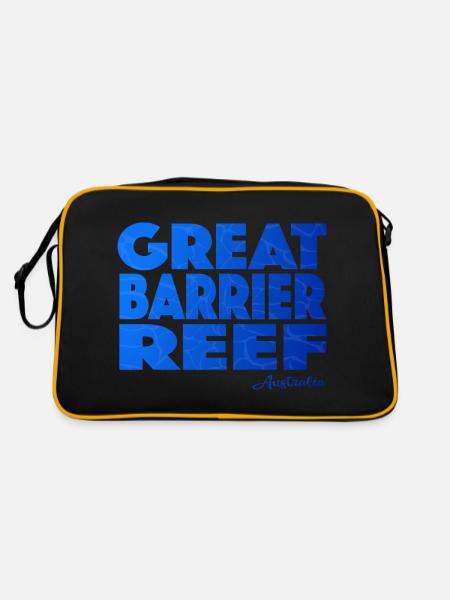GREAT BARRIER REEF - Retro Tasche - Schwarz/Gold - Hinten
