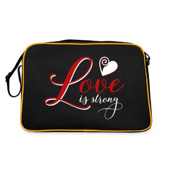 Love is strong - Retro Bag - black/gold - Back