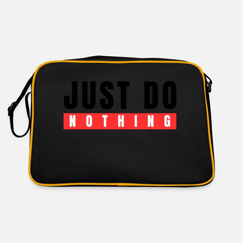 Einfach nichts tun - Retro Tasche - Schwarz/Gold