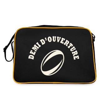 rugby position demi d ouverture équipe rugby - Sac Retro - noir/or - Dos