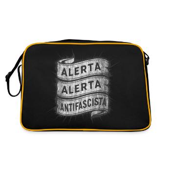 Alerta Alerta Antifascista Antifaschist - Retro Tasche - Schwarz/Gold - Hinten