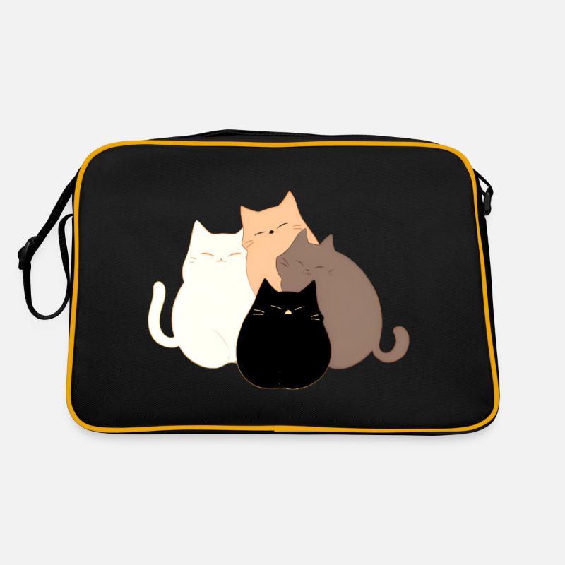 4 Cats - Retro Tasche - Schwarz/Gold