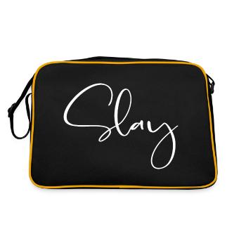 Slay - youth word - Retro Bag - black/gold - Back