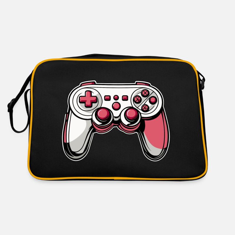 Controller Pink Red Illustration Retro Bag