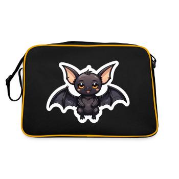 Illustration mignonne de chauve-souris - Sac Retro - noir/or - Dos