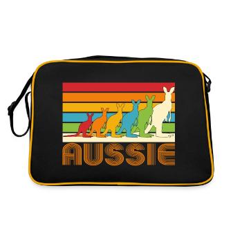 Aussie Kangaroos - Retro Bag - black/gold - Back