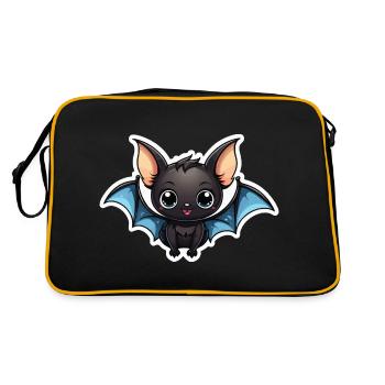Illustration mignonne de chauve-souris - Sac Retro - noir/or - Dos