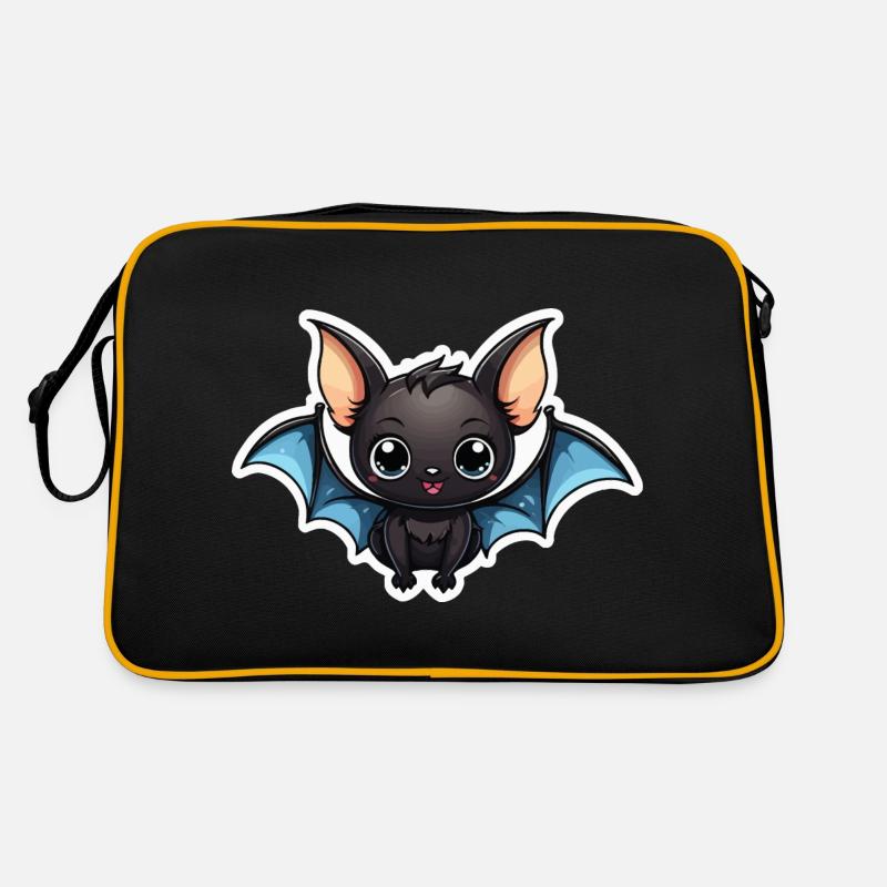 Fledermaus Niedlich Illustration Retro Tasche
