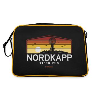 North Cape Norway, Nordkapp - Retro Bag - black/gold - Back