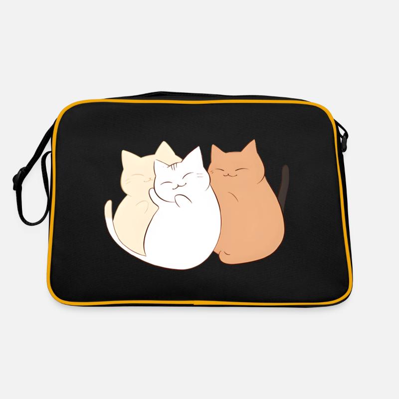 3 chats heureux Sac Retro