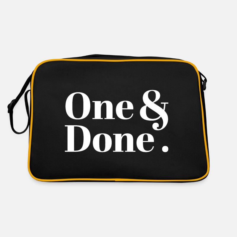 Eins und fertig Retro Tasche