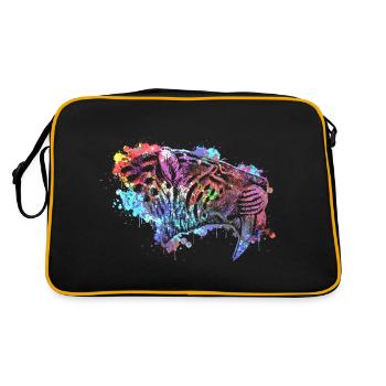 Tigre à dents de sabre - Sac Retro - noir/or - Dos