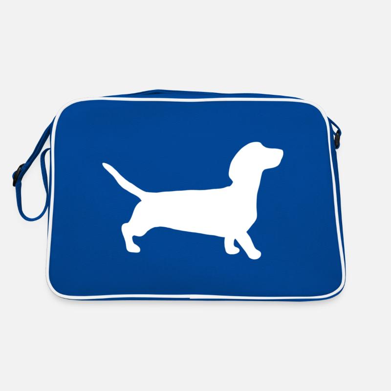 Dackel Silhouette Retro Tasche