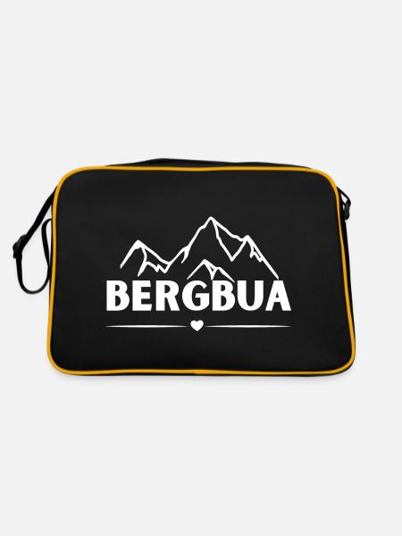 Bergbua - Retro Tasche - Schwarz/Gold - Hinten