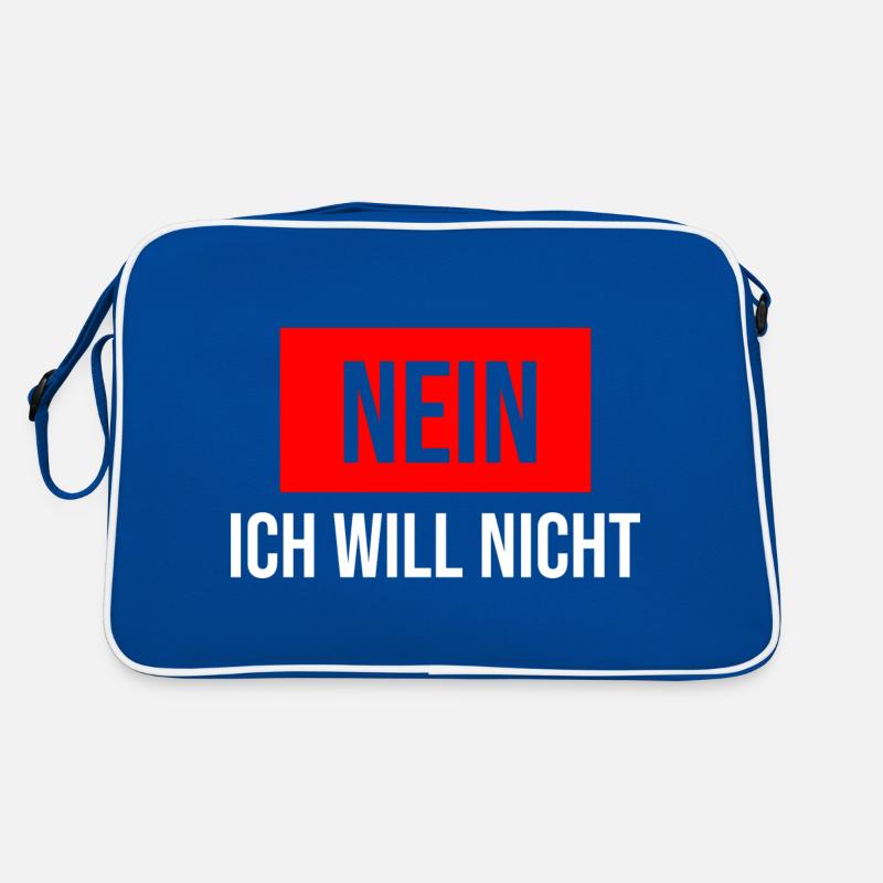 nein ich will nicht Retro Tasche