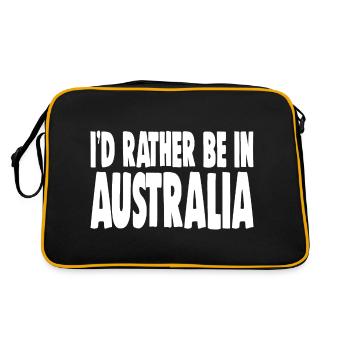 JE PRÉFÈRE ÊTRE EN AUSTRALIE - Sac Retro - noir/or - Dos